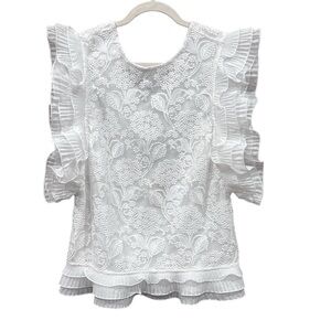 NWT Anthropologie Eva Franco Boho Lace Sleeveless Blouse Medium